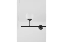 Lampadario a sospensione nero 2 attacchi a soffitto 6 sfere FINO W6