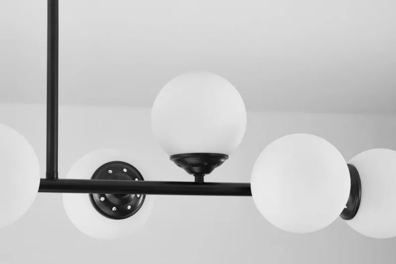 Lampadario a sospensione nero 8 sfere FINO W8