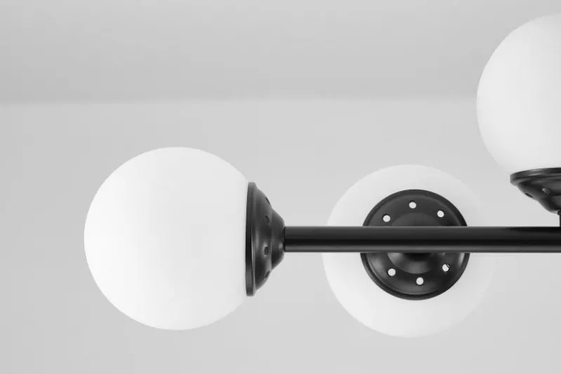 Lampadario a sospensione nero 8 sfere FINO W8