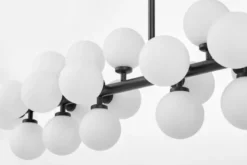 Lampadario a sospensione sfere asse orizzontale nero PETRICA W24