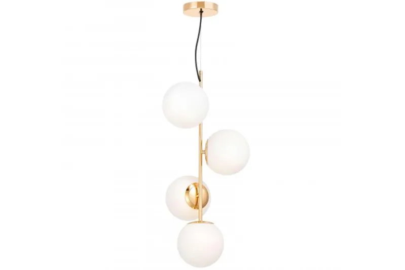Lampadario a sospensione 4 sfere oro caldo STELVIO W4