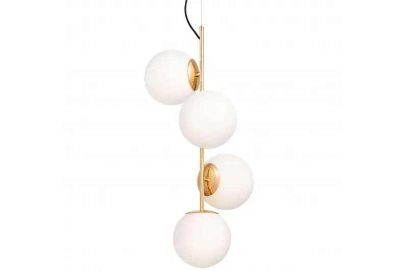 Lampadario a sospensione 4 sfere oro caldo STELVIO W4