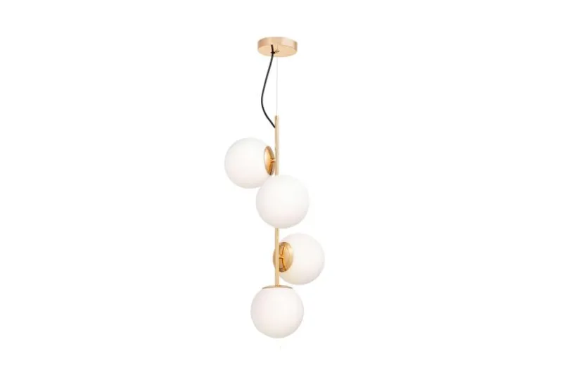 Lampadario a sospensione 4 sfere oro caldo STELVIO W4