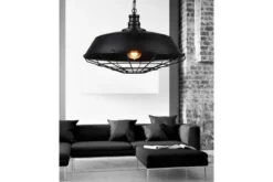 Lampadario a sospensione stile industriale Arigio D45 Nero