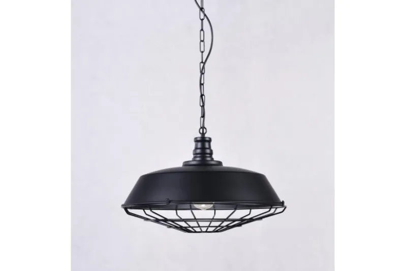 Lampadario a sospensione stile industriale Arigio D45 Nero
