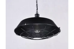 Lampadario a sospensione stile industriale Arigio D45 Nero