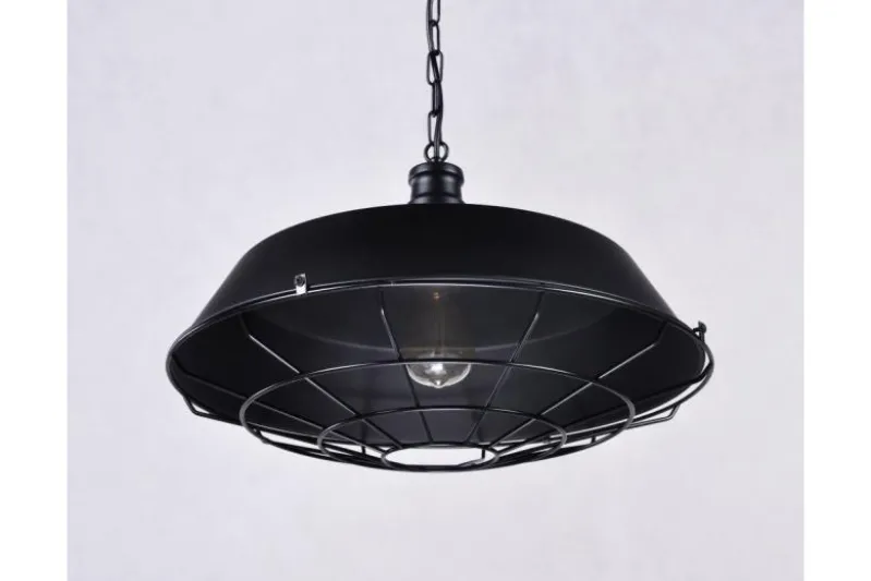 Lampadario a sospensione stile industriale Arigio D45 Nero