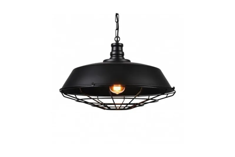 Lampadario a sospensione stile industriale Arigio D45 Nero