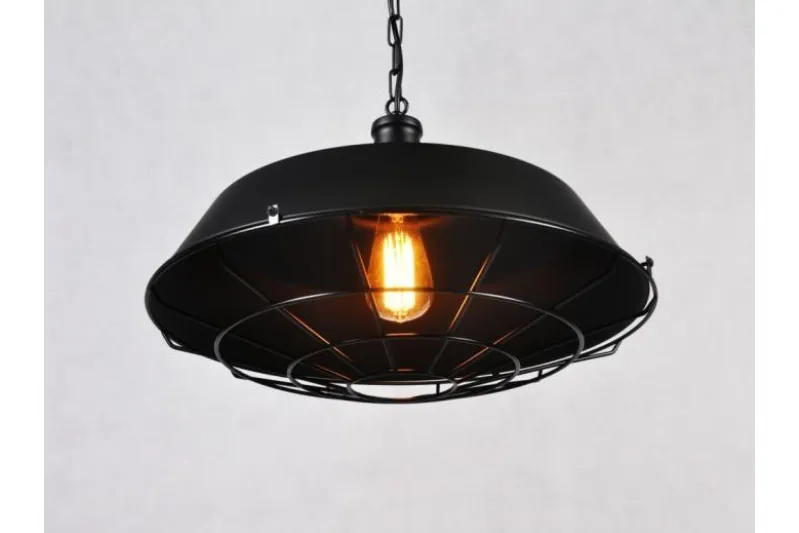 Lampadario a sospensione stile industriale Arigio D45 Nero