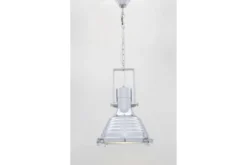 Lampadario a sospensione stile industriale Botti Cromato