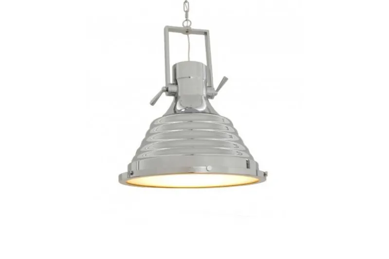 Lampadario a sospensione stile industriale Braggi Big Cromato
