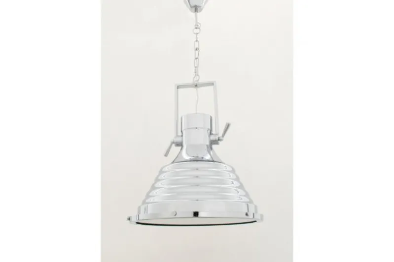 Lampadario a sospensione stile industriale Braggi Big Cromato