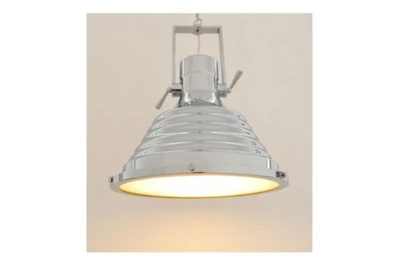 Lampadario a sospensione stile industriale Braggi Big Cromato