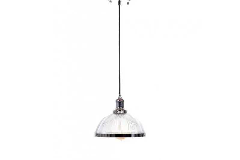 Lampadario a sospensione stile industriale Brico Cromato