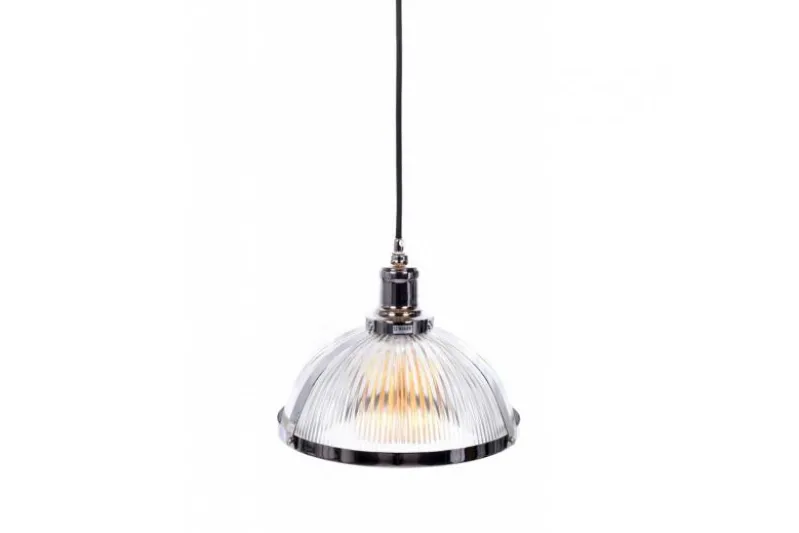Lampadario a sospensione stile industriale Brico Cromato