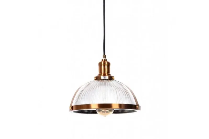 Lampadario a sospensione stile industriale Brico Ottone