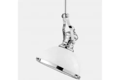 Lampadario a sospensione stile industriale Ettore Bianco