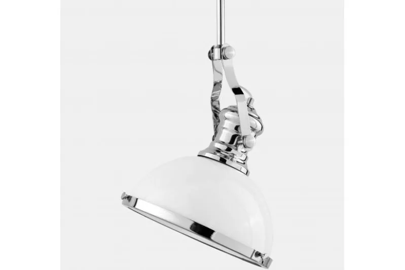 Lampadario a sospensione stile industriale Ettore Bianco