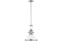 Lampadario a sospensione stile industriale Ettore Bianco