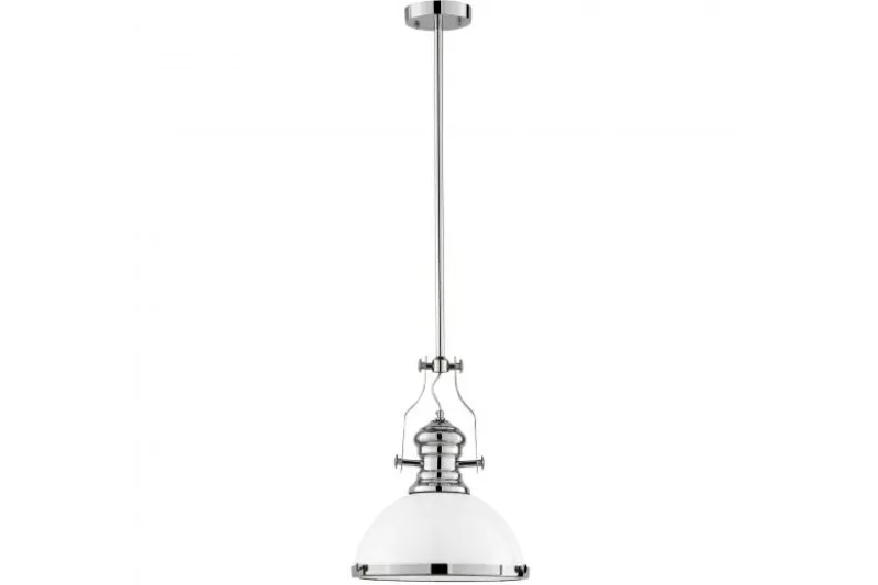 Lampadario a sospensione stile industriale Ettore Bianco