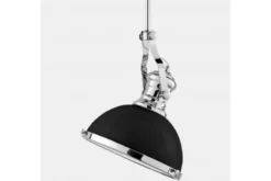 Lampadario a sospensione stile industriale ETTORE Nero