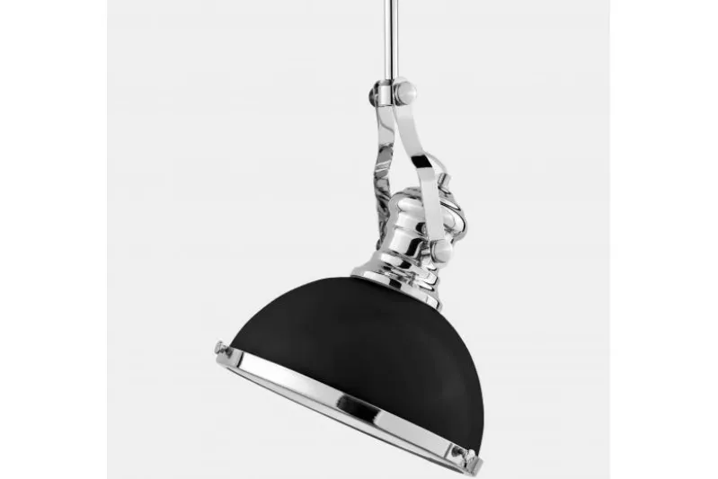 Lampadario a sospensione stile industriale ETTORE Nero