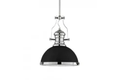 Lampadario a sospensione stile industriale ETTORE Nero