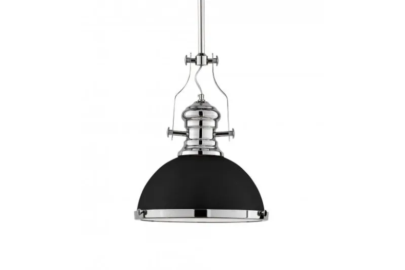 Lampadario a sospensione stile industriale ETTORE Nero