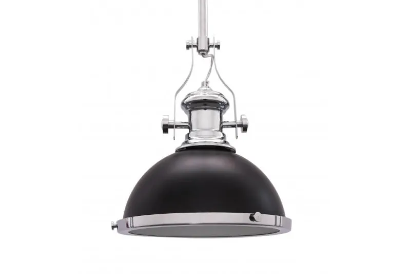 Lampadario a sospensione stile industriale ETTORE Nero
