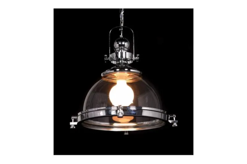 Lampadario a sospensione stile industriale Falco Cromato