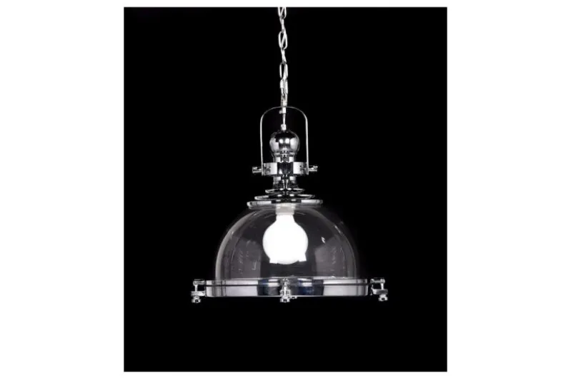 Lampadario a sospensione stile industriale Falco Cromato