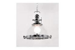 Lampadario a sospensione stile industriale Falco Cromato