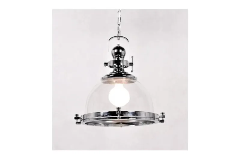 Lampadario a sospensione stile industriale Falco Cromato
