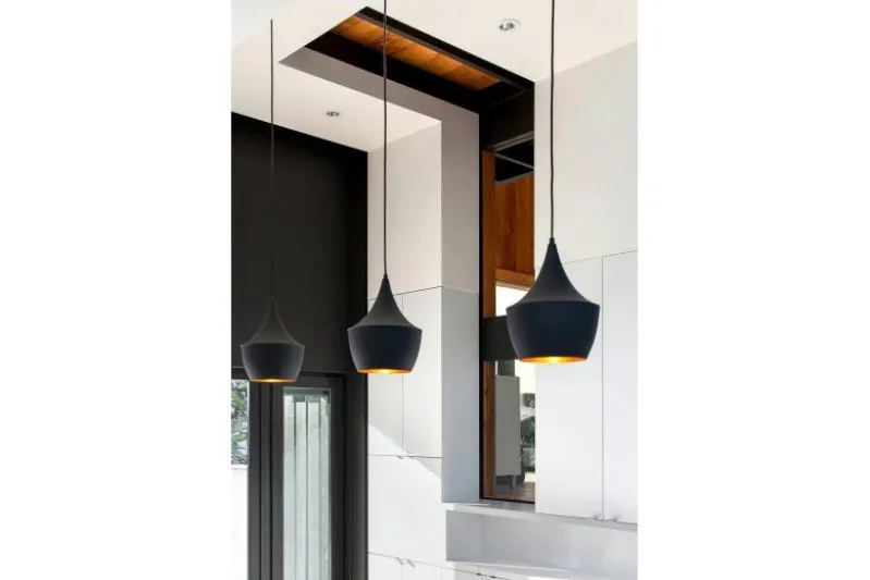Lampadario a sospensione stile industriale Foggi 12B Nero
