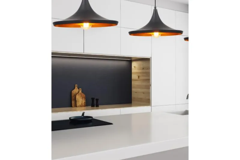 Lampadario a sospensione stile industriale Foggi 12C Nero