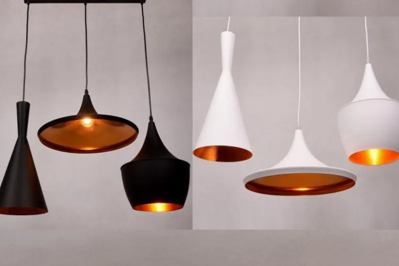 Lampadario a sospensione stile industriale Foggi Trio Nero