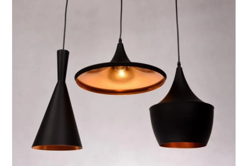 Lampadario a sospensione stile industriale Foggi Trio Nero