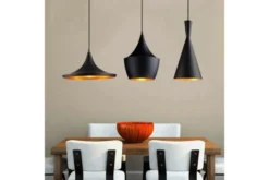 Lampadario a sospensione stile industriale Foggi Trio Nero