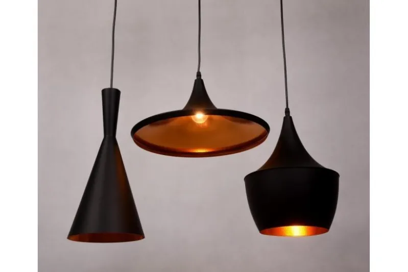 Lampadario a sospensione stile industriale Foggi Trio Nero