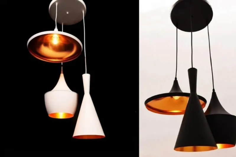 Lampadario a sospensione stile industriale Foggi W3 Bianco