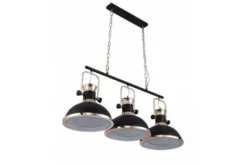 Lampadario a sospensione stile industriale vintage BATORE W3 Nero