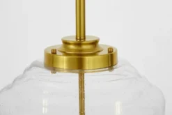 Lampadario a sospensione vetro a bollicine e ottone RALTON W3