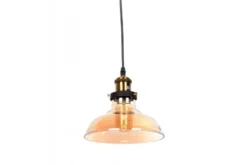Lampadario a sospensione ZUBI in vetro Ambra