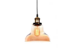 Lampadario a sospensione ZUBI in vetro Ambra
