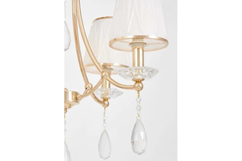 Lampadario classico oro e cristalli DOMINNI W4