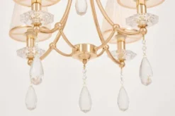 Lampadario classico oro e cristalli DOMINNI W4