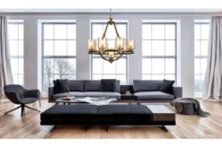 Lampadario colore ottone SANTINI W9