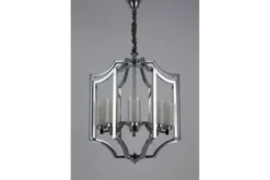 Lampadario con gabbia cromata VIGATTO W8