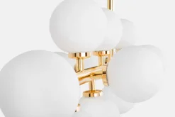 Lampadario con ramo 16 sfere in vetro oro caldo PETRICA W16