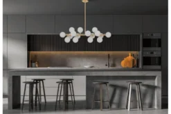 Lampadario con ramo 16 sfere in vetro oro caldo PETRICA W16